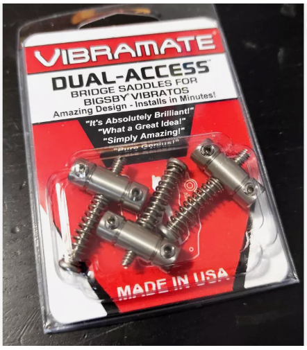 Vibramate VB-V5-TE-SS Dual Access Bridge Saddle set in Stainless Steel