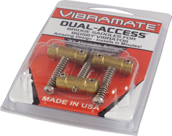 Vibramate VB-V5-TE Dual Access Bridge Saddle set in Brass